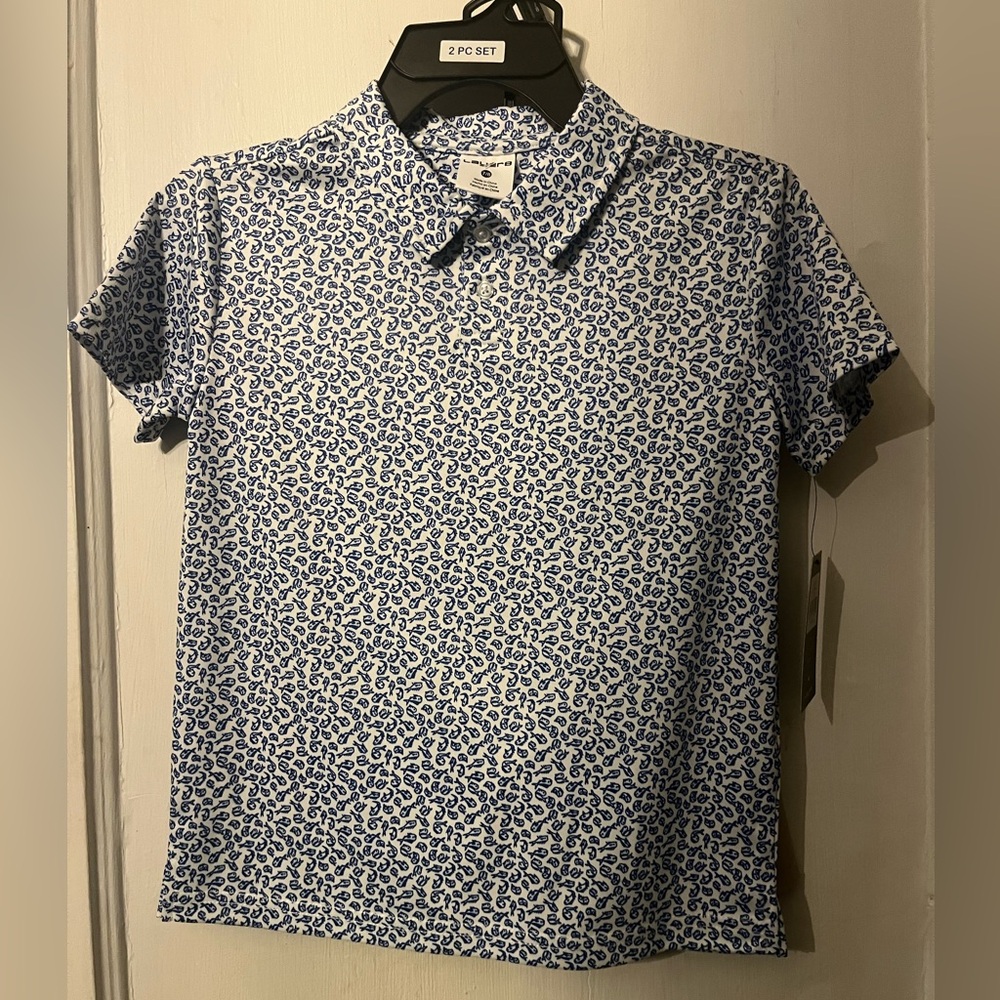 Layer 8 Kids Set - Navy and White Pattern